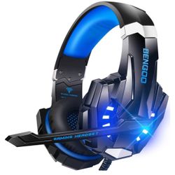 Brand: BENGOO  G9000 Stereo Gaming Headset for PS4 PC Xbox One PS5 Controller, Noise Cancelling Over Ear Headphones with Mic, LED Light, 7.1 Surround 