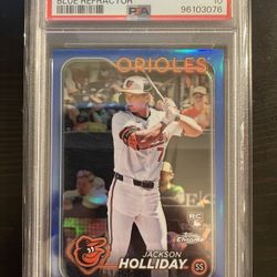 2024 Topps Chrome Jackson Holliday Blue Refractor Psa 10