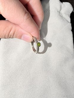 Silver Beaded Gemstone Ring