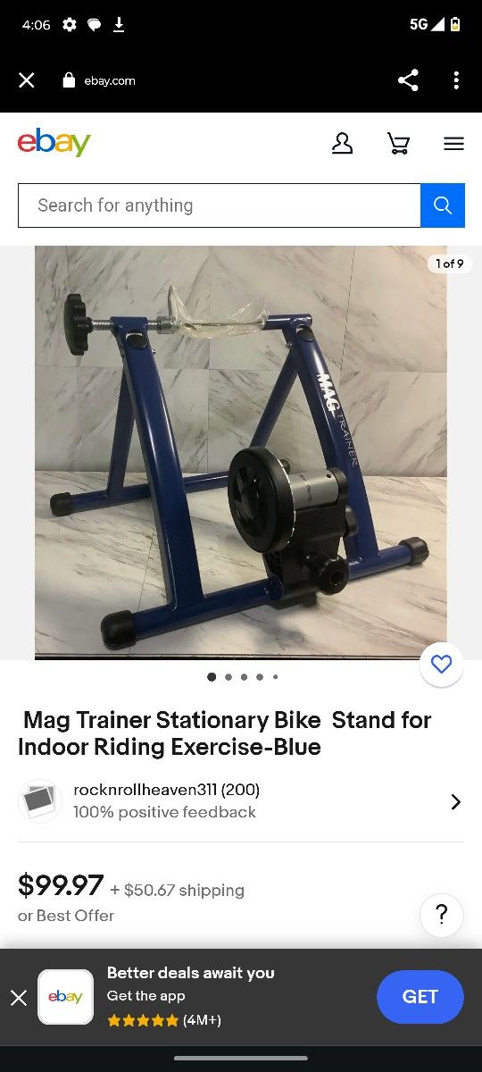 Mag Trainer Stationary Bike Stand for Indoor Riding Exercise Blue