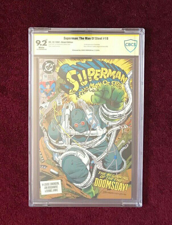 Superman #18 signed and graded comic book