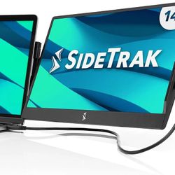 SideTrak Swivel STTL14BLA Portable Monitor | USB, Mini HDMI Port | Mac, PC, Chrome | Attachable, Portable, Dual Screen, Kickstand, Swivel Hinge