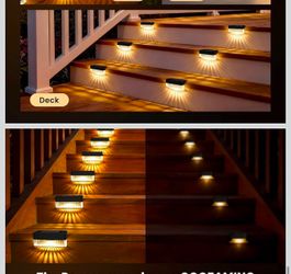 Solar Deck Lights Outdoor 20 Packs, Solar Powered LED Step Lights Waterproof Outdoor for Deck, Step, Fence, Wall, Patio, Yard, Pool, Pathway and Stair