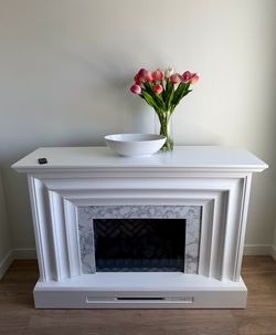 Broyhill 62” white electric fireplace