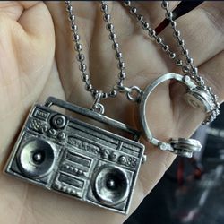 DJ Boombox Headset Necklace 