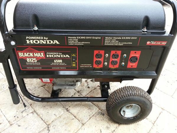 Black Max 8125 Generator Honda Gx390 For Sale In Hollywood Fl Offerup