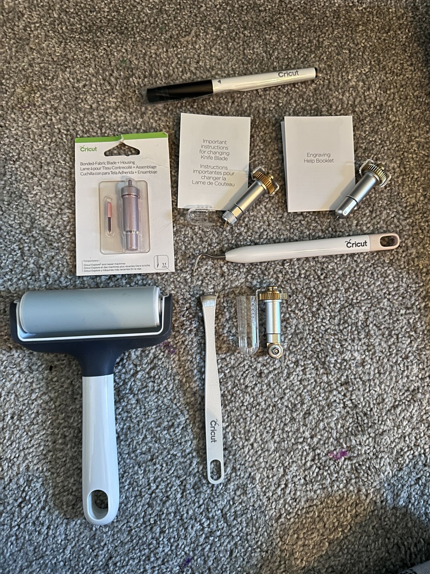 Various Cricut Tools - Blades, Weeding, Embroidery