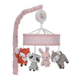 BABY CRIB MOBILE MUSICAL FOX RACCOON BUNNY DEER