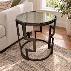 Round Glass Side Table