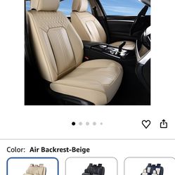 Coverado Seat Covers, Car Seat Covers Front Seats, Beige Seat Cover, Waterproof Car Seat Cushion, Front Car Seat Covers Leatherette Car Seat Protector