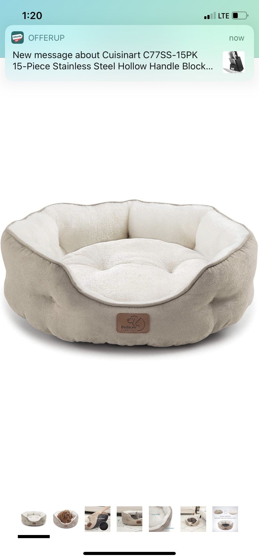 Bedsure Small Dog Bed for Small Dogs Washable - Round Cat Beds for Indoor Cats, Round Pet Bed for Puppy and Kitten with Slip-Resistant Bottom, 20 Inch
