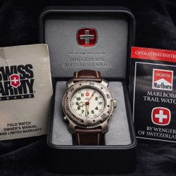 Vintage 1994 Swiss Army Field Watch | New Old Stock Full Set w/ Box & Papers | Wenger Swiss Made Military Watch | Mint Condition
