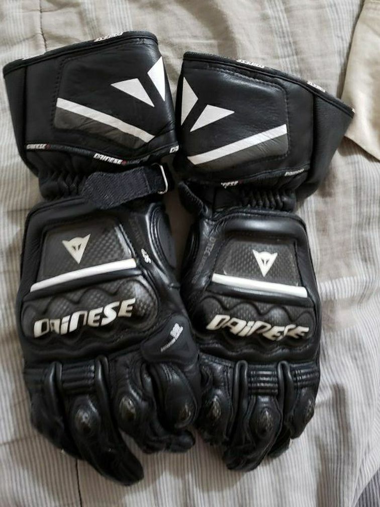 Dainese track gloves.