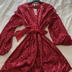 NYE Dress - Medium hot pink robe dress by EXPRESS X Olivia Culpo