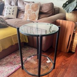 Glass Side Table 