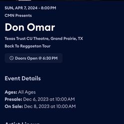 Don Omar Back To Reggaeton tour