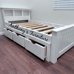 Twin Bed With Drawers