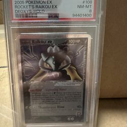 2005 Pokemon Rocket’s Raikou ex Holo - Ex Deoxy PSA 8