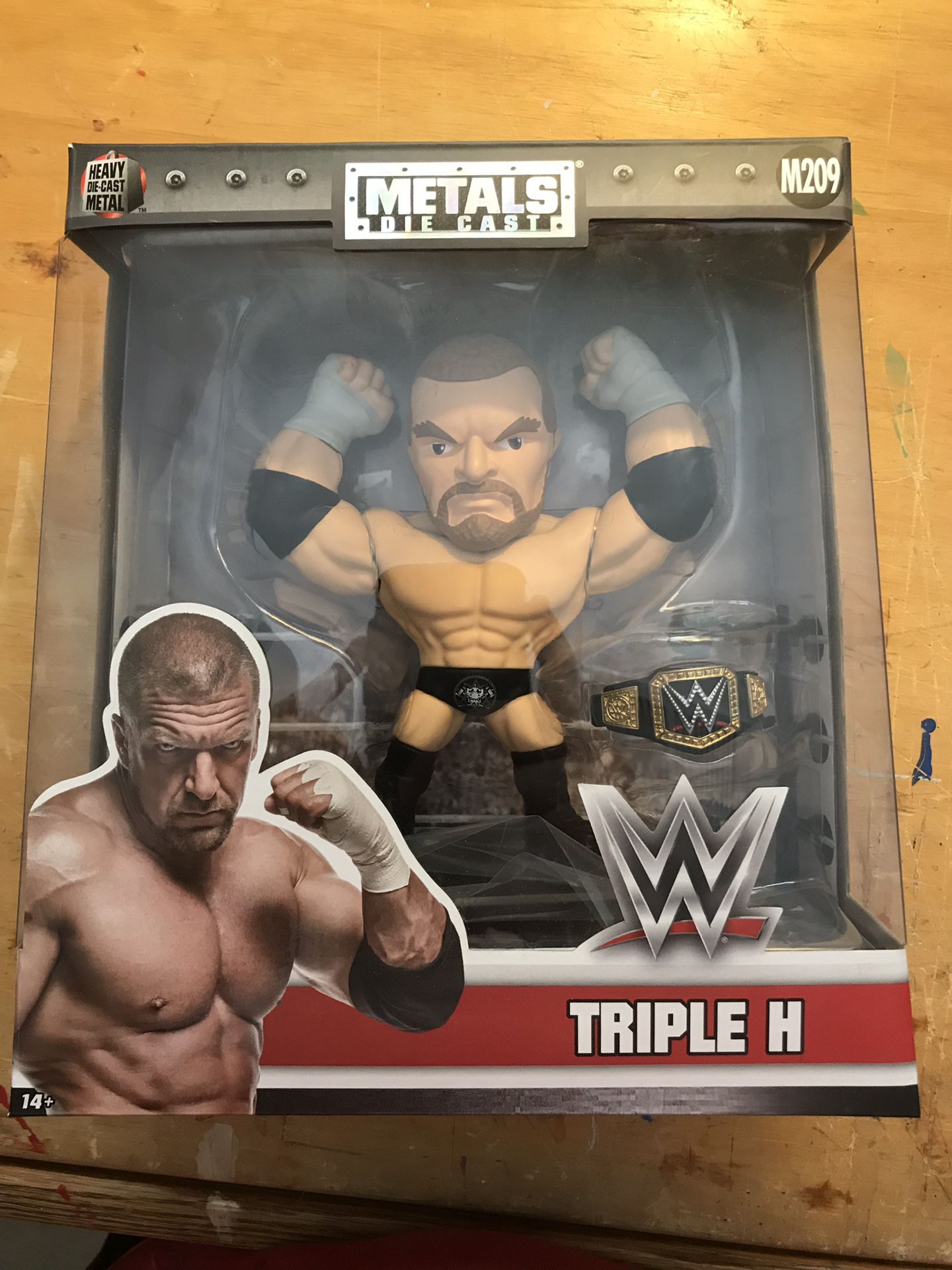 WWF Triple H 6” Figure Metals Die Cast Jada Toys