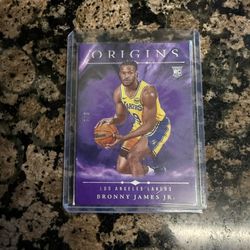 Bronny James Purple Origins Rookie Card Numbered 8/9 !!!