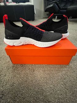 Nike React Phantom Flyknit2 (Black Bright Crimson)