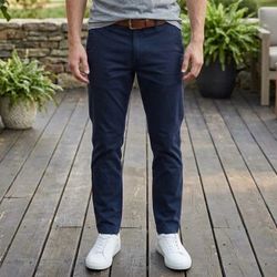 HOLLISTER Mens Chinos Advanced Stretch Super Skinny Navy Preppy Minimalist 32x30