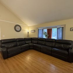 MASSIVE Power Reclining Leather Sectional w/ USB Ports – MUST SELL FAST!