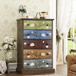 Retro Flower Pattern Dresser - FPB069 (We Have 2 Available - Price Is Per)