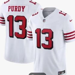  49ers Purdy #13 Stitched  throwback white Jersey size XL