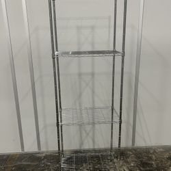 4-tier wire metal shelf  24 inches wide x 14 inches deep x 72 inches high 