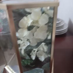 Beautiful Brass And Glass Vintage Decorative Display 