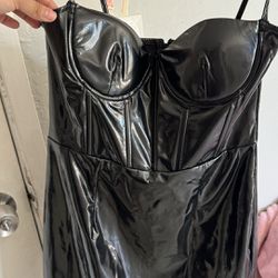 Black Leather Dress 