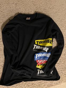 Supreme x Thrasher Black Long Sleeve Tee