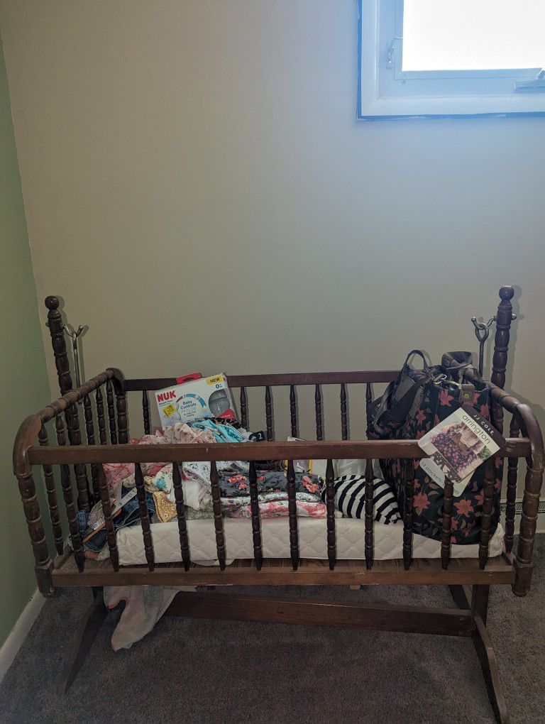 Baby Girl Items And Cradle!!