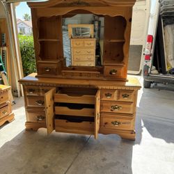 Oakwood Dresser Mirror And Overhead Lights $60 Medical Lift Two Harnesses $125 small table $15 chair and ottoman $30 free ottoman and chair with purch