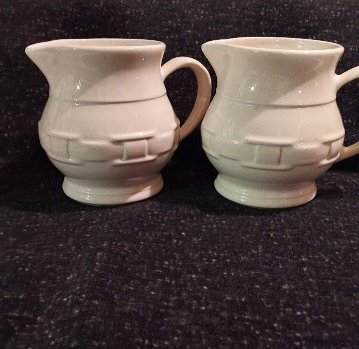 Small Longaberger Pitcher's In Ivory