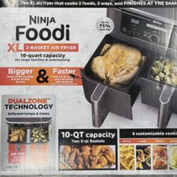 Ninja Foodi XL 2-basket Air Fryer w/Dual Heat Technology. **Brand New In Box Never Opened. 