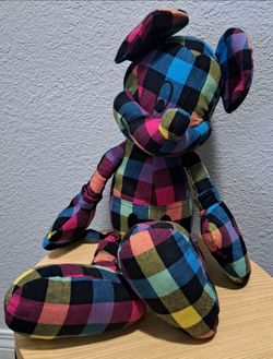 Disney Parks Mickey Mouse Flannel Shirt Plaid Soft Plush