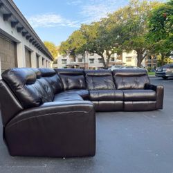 Sofa/Couch Sectional - Brown - Recliners - Leather - Delivery Available 🚛