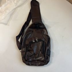 Haodier Bag Brown Leather Sling Bag