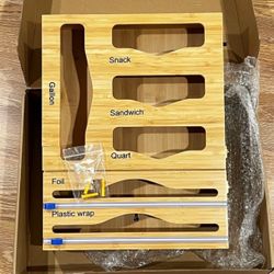 Foil and Plastic Wrap with Ziplock Bag Organizer