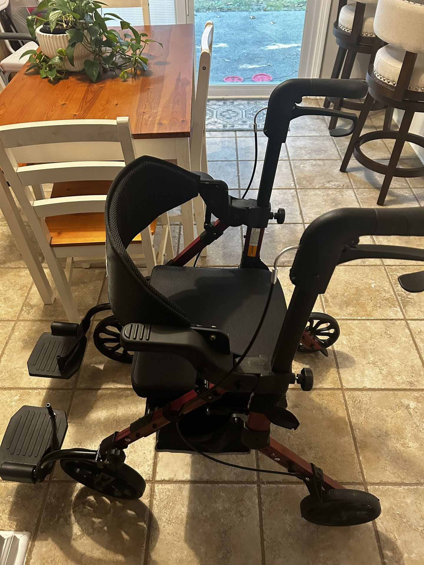 Elenker 2 In 1 Walker Rollator Transport Chair