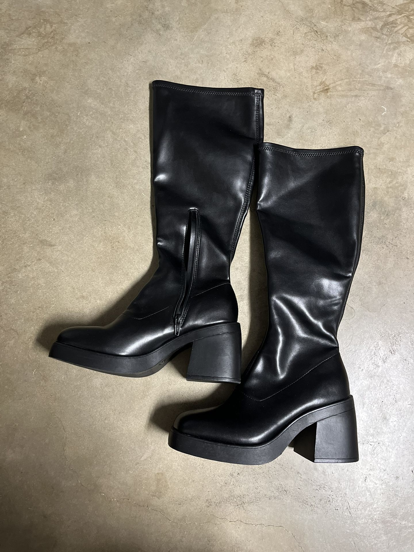 Stretch Boot - Black - Knee High, Size 8.5