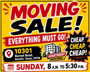 Apartment moving out state sale