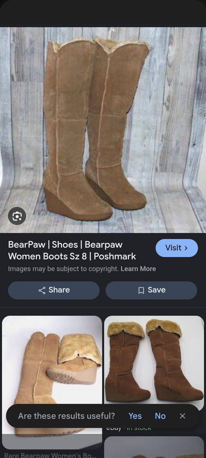 Brown Suede Over the Knee Wedge;  BearPaw