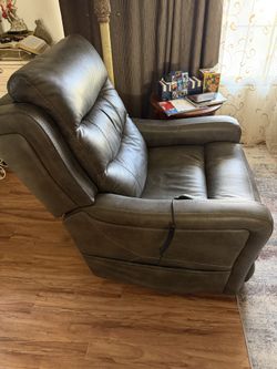 Leather Lift Chair - Grey