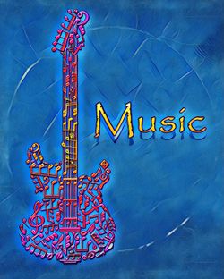 Music guitar poster