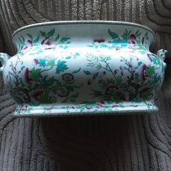 Antique English Foot Bath C.1860 INDIAN  TREE PATTERN