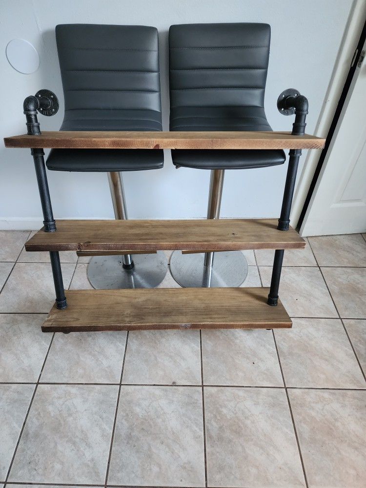 Kim Las Industrial Retro Metal Pipe Shelf