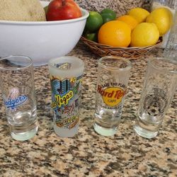 8 Collectible Shot Glasses 